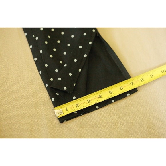 VTG Work Order Neiman Marcus Sz 8 Career Cropped Pants Polka Dot Black Gray - Picture 7 of 8